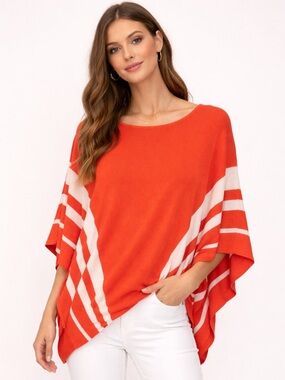 Calvin Klein Pink Poncho Sweater-Size: Small/Medium